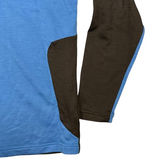 Spyder Men's Half Zip 100% Merino Lightweight Base Layer Blue and Black- Size XL - Picture 6 of 9
